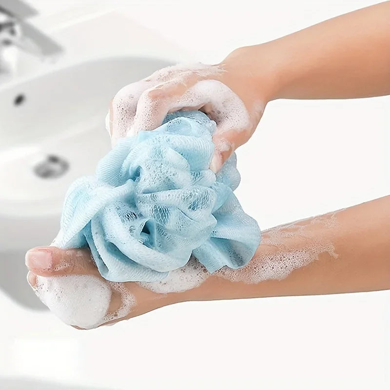 3pcs 3-in-1 Exfoliating Bath Towel Set Soft Back Scrubbing Bath Glove Washcloth & Shower Ball Loofah for Deep Body Cleaning