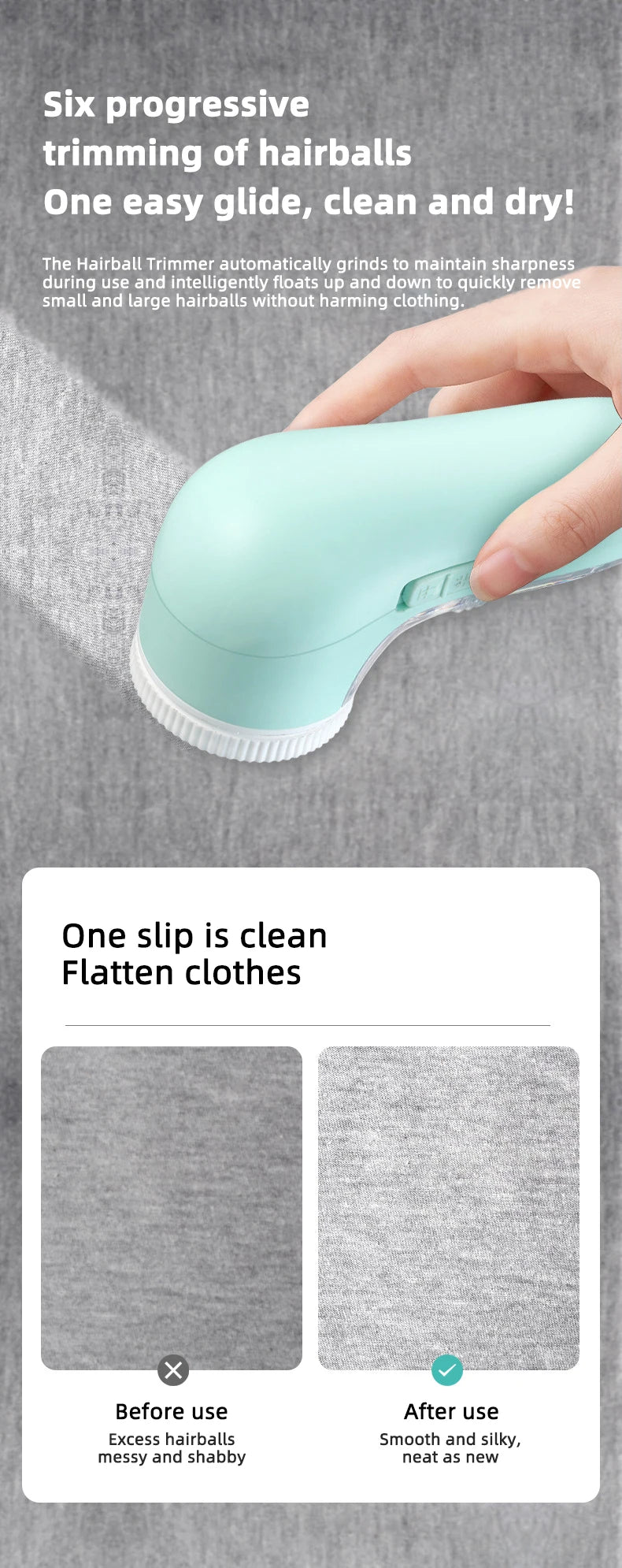 HOMEFISH Electric Household Clothes Shaver Fabric Lint Remover Fuzz Portable Brush blade Professional Lint Remover Trimmer