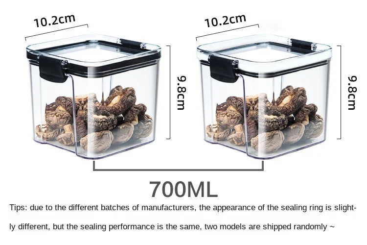 1-4PCS Sealed Jars Kitchen Organizer Grain Storage Boxes Large Capacity Sealed Container Seasoning Jars Set Fresh-keeping Tank