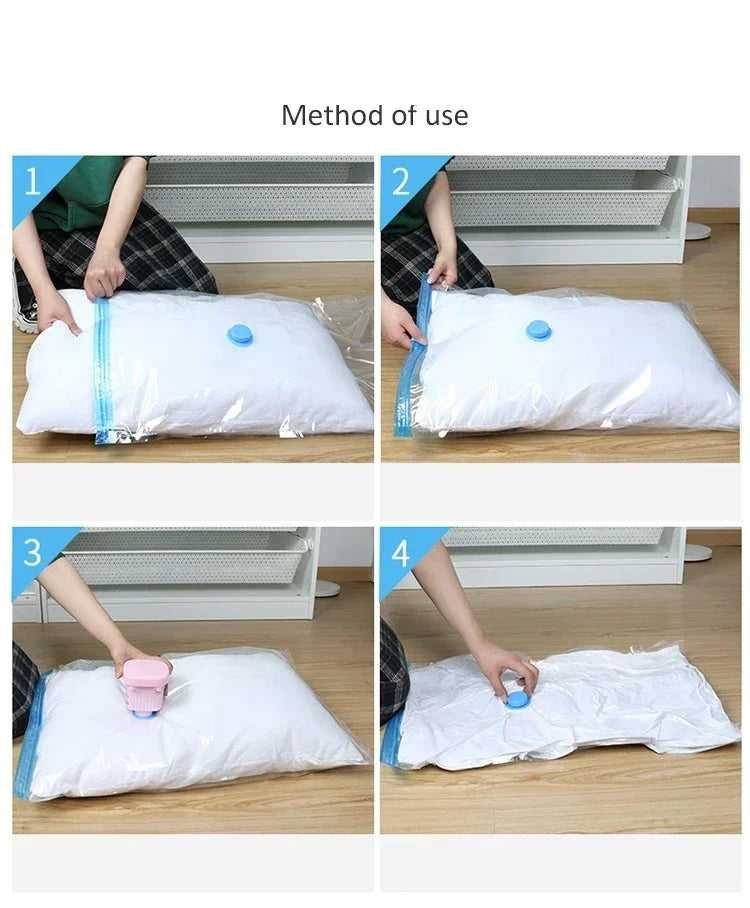 Vacuum Storage Bags 8-18Pc Space Saver Bag Travel Rechargable Air Pump Various Seal Bag Pump for Compress Clothe Blanket Luggage