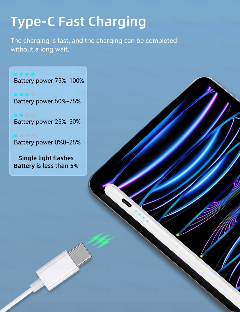 For Apple Pencil 2 Palm Rejection Power Display iPad Accessories iPad 2026 2025 2024 2019 2018 Pro 11 12.9 Air Mini Stylus Pen