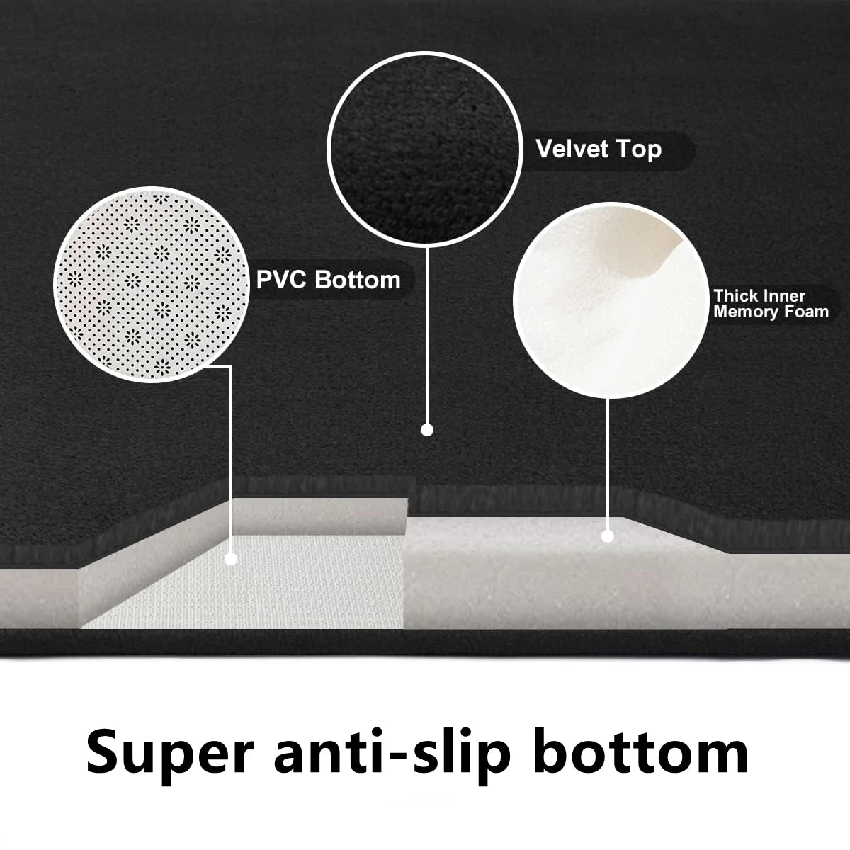 Super Water Absorbent Bathroom Floor Mat Anti-slip Bathroom Mat Bath Mat Long Hair Floor Mat Bedroom Door Mat Home Decoration
