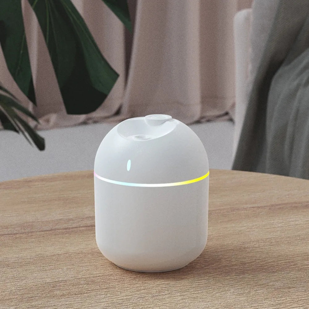 270ML USB Air Humidifier with Cool Mist Aroma Diffuser LED Night Light And Power-Off Protect Feature for Home And Office
