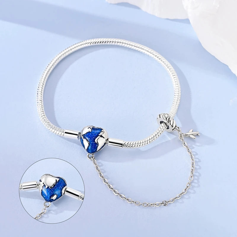 New 925 Sterling Silver Heart Shaped Zircon Snake Bone Bracelet For Women Fashion Birthday Jewelry Gift