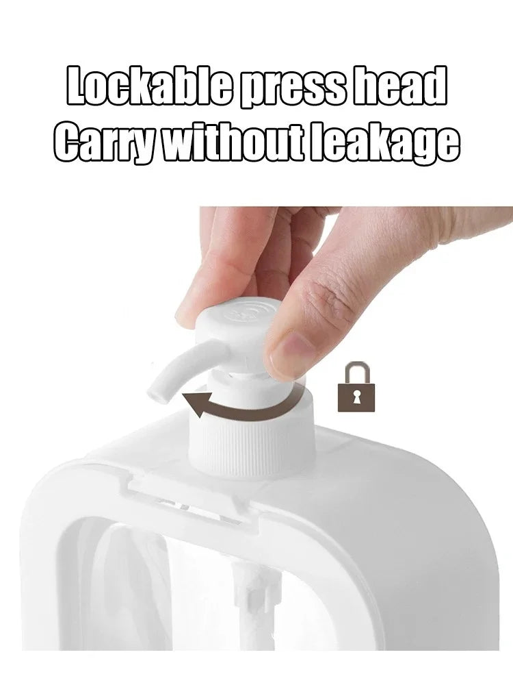 500/300mL Large Capacity Transparent Soap Lotion Dispenser Bottle Press Pump Plastic Hand Sanitizer For Kitchen Bathroom Travel