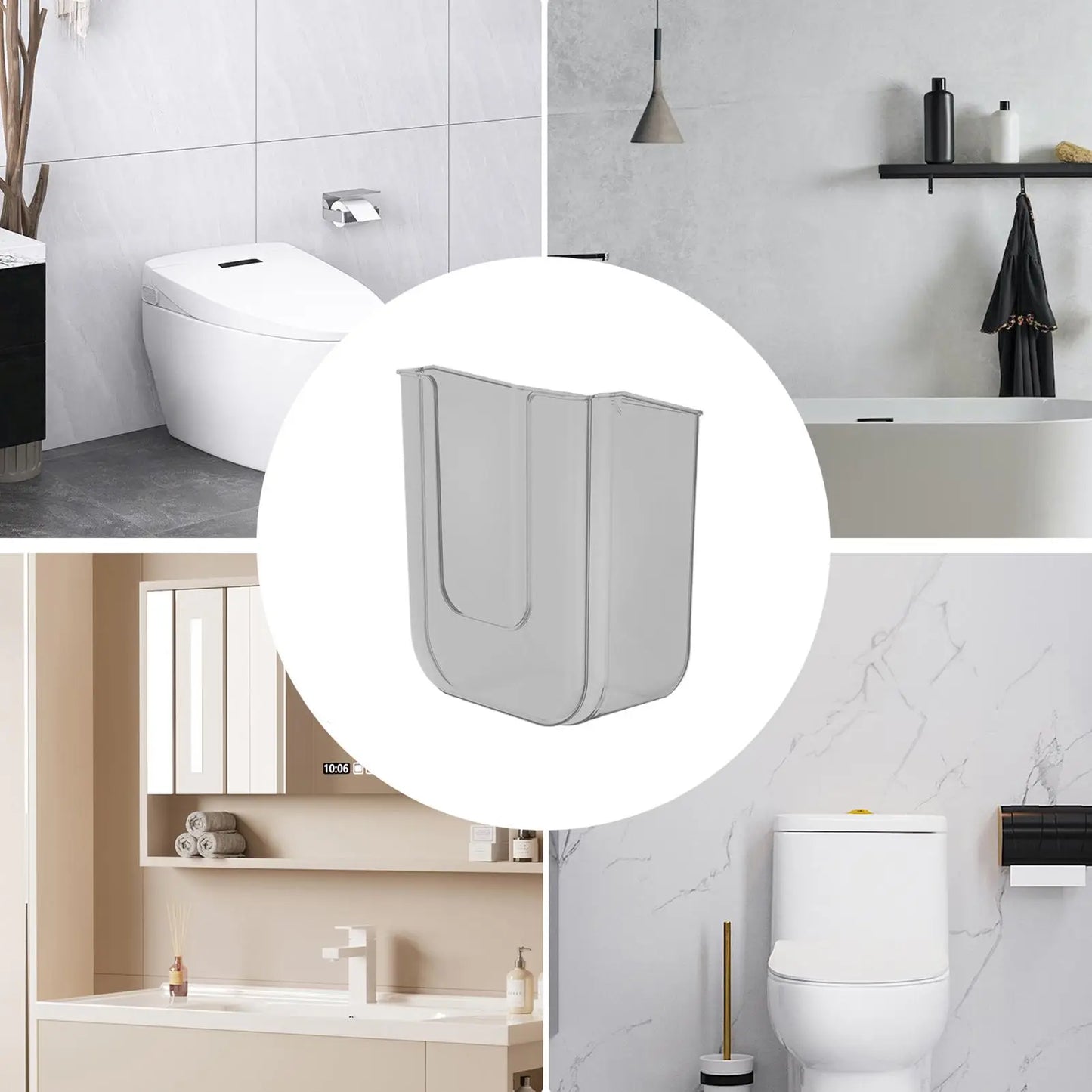 Wet Wipes Dispenser Wall Mounted Storage Box Organizer Tissue Dispenser Adhesive Secure Mount for Family Toilet Home Bathroom