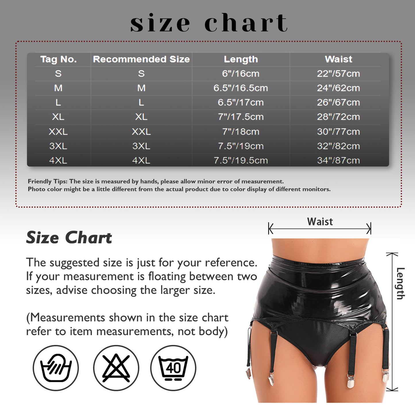 Womens Garters Latex Skirts Suspender Garters Belt Wet Look Patent Leather Mini Skirts Garters with Metal Clips Clubwear Costume